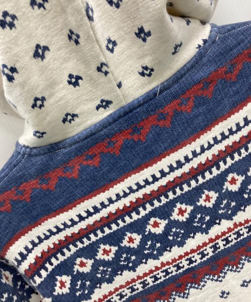 POLO RALPH LAUREN（ポロ・ラルフローレン）POLO RALPH LAUREN (ポロ・ラルフローレン) ジップパーカー アイボリー×ネイビー×レッド サイズ:SIZE Sの古着・服飾アイテム