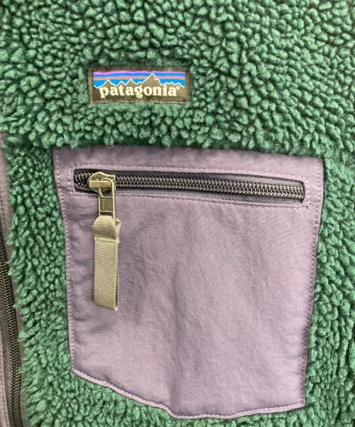 Patagonia（パタゴニア）Patagonia (パタゴニア) フリースジャケット グリーン×パープル サイズ:Sの古着・服飾アイテム
