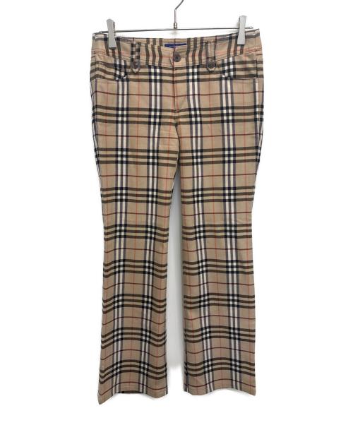 BURBERRY BLUE LABEL（バーバリー ブルー レーベル）BURBERRY BLUE LABEL (バーバリー ブルー レーベル) ストレートパンツ ベージュ サイズ:38の古着・服飾アイテム