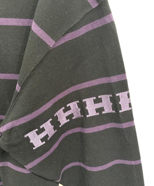 HUF（ハフ）HUF (ハフ) ラガーシャツ ブラック×パープル サイズ:Lの古着・服飾アイテム