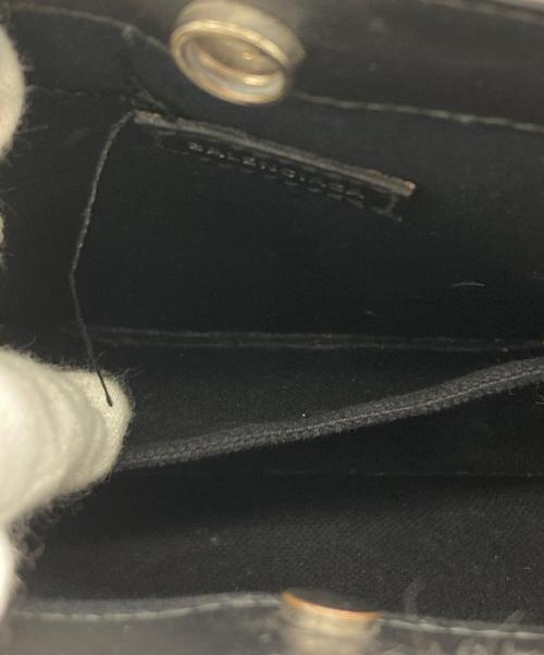 BALENCIAGA（バレンシアガ）BALENCIAGA (バレンシアガ) キャンバスショルダーバッグ ブラックの古着・服飾アイテム