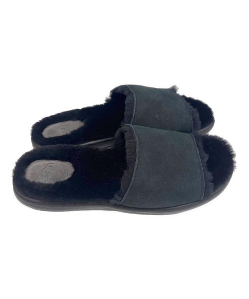 UGG（アグ）UGG (アグ) ムートンフラットサンダル ブラック サイズ:24cmの古着・服飾アイテム
