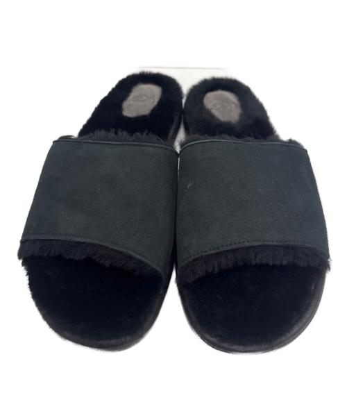 UGG（アグ）UGG (アグ) ムートンフラットサンダル ブラック サイズ:24cmの古着・服飾アイテム