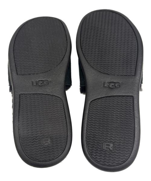 UGG（アグ）UGG (アグ) ムートンフラットサンダル ブラック サイズ:24cmの古着・服飾アイテム