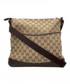 GUCCIグッチ）の古着「ショルダーバッグ」｜ベージュ×ブラウン