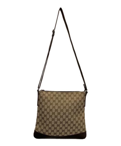 GUCCI（グッチ）GUCCI (グッチ) ショルダーバッグ ベージュ×ブラウンの古着・服飾アイテム