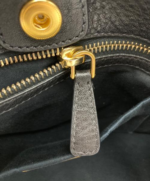 MIU MIU（ミュウミュウ）MIU MIU (ミュウミュウ) 2WAYショルダーバッグ ブラックの古着・服飾アイテム