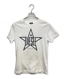 DIESEL（ディーゼル）の古着「半袖カットソー」｜ホワイト×ブラック