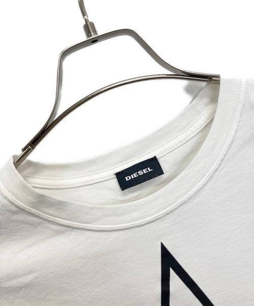 DIESEL（ディーゼル）DIESEL (ディーゼル) 半袖カットソー ホワイト×ブラック サイズ:SIZE Sの古着・服飾アイテム