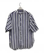 TOMORROW LANDトゥモローランド）の古着「半袖シャツ」｜ホワイト×ブルー