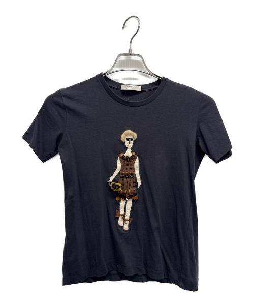 PRADA（プラダ）PRADA (プラダ) 半袖カットソー ブラック サイズ:SIZE Sの古着・服飾アイテム