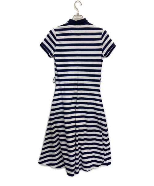 POLO RALPH LAUREN（ポロ・ラルフローレン）POLO RALPH LAUREN (ポロ・ラルフローレン) 半袖ワンピース ホワイト×ネイビー サイズ:SIZE Mの古着・服飾アイテム