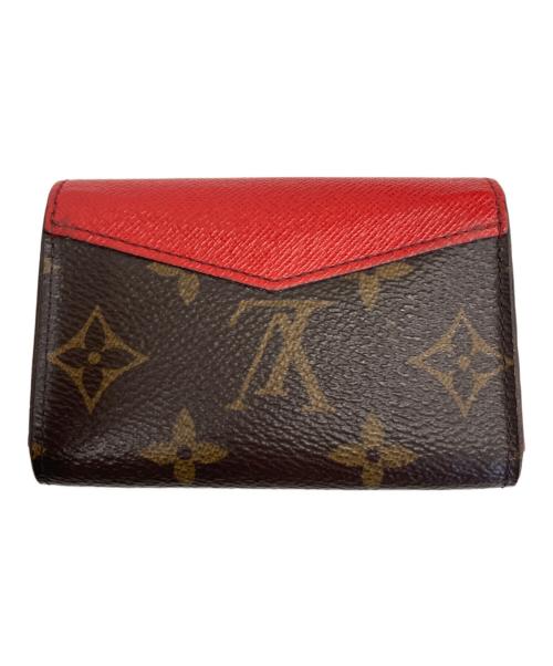 LOUIS VUITTON（ルイ ヴィトン）LOUIS VUITTON (ルイ ヴィトン) カードケース レッド×ブラウンの古着・服飾アイテム