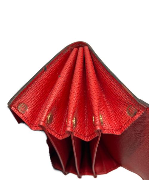 LOUIS VUITTON（ルイ ヴィトン）LOUIS VUITTON (ルイ ヴィトン) カードケース レッド×ブラウンの古着・服飾アイテム