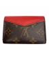 LOUIS VUITTON (ルイ ヴィトン) カードケース レッド×ブラウン：10000円