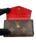 中古・古着 LOUIS VUITTON (ルイ ヴィトン) カードケース レッド×ブラウン：10000円
