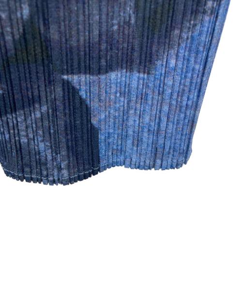 PLEATS PLEASE（プリーツプリーズ）PLEATS PLEASE (プリーツプリーズ) 薄手カーディガン ブルー×ネイビー サイズ:3の古着・服飾アイテム