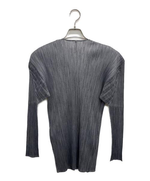 PLEATS PLEASE（プリーツプリーズ）PLEATS PLEASE (プリーツプリーズ) 薄手カーディガン グレー サイズ:SIZE 3の古着・服飾アイテム