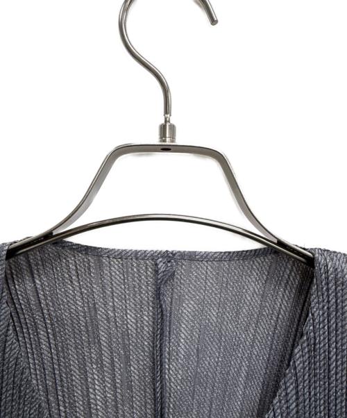 PLEATS PLEASE（プリーツプリーズ）PLEATS PLEASE (プリーツプリーズ) 薄手カーディガン グレー サイズ:SIZE 3の古着・服飾アイテム