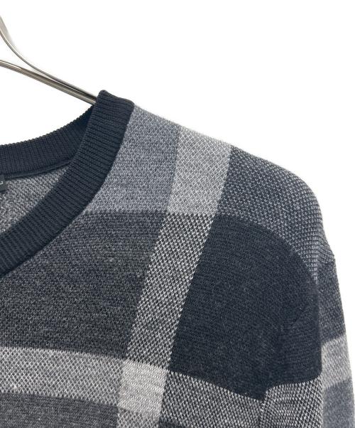 BLACK LABEL CRESTBRIDGE（ブラックレーベル クレストブリッジ）BLACK LABEL CRESTBRIDGE (ブラックレーベル クレストブリッジ) 薄手ニット グレー サイズ:SIZE Lの古着・服飾アイテム
