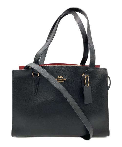COACH（コーチ）COACH (コーチ) レザートートバッグ ブラックの古着・服飾アイテム