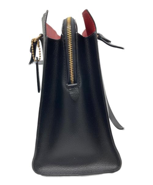 COACH（コーチ）COACH (コーチ) レザートートバッグ ブラックの古着・服飾アイテム