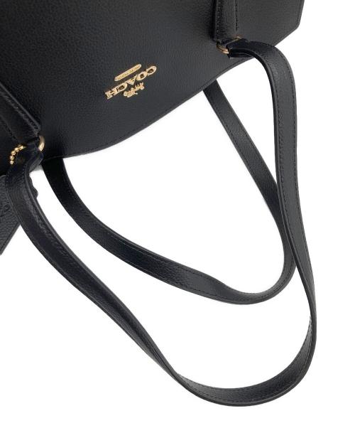 COACH（コーチ）COACH (コーチ) レザートートバッグ ブラックの古着・服飾アイテム