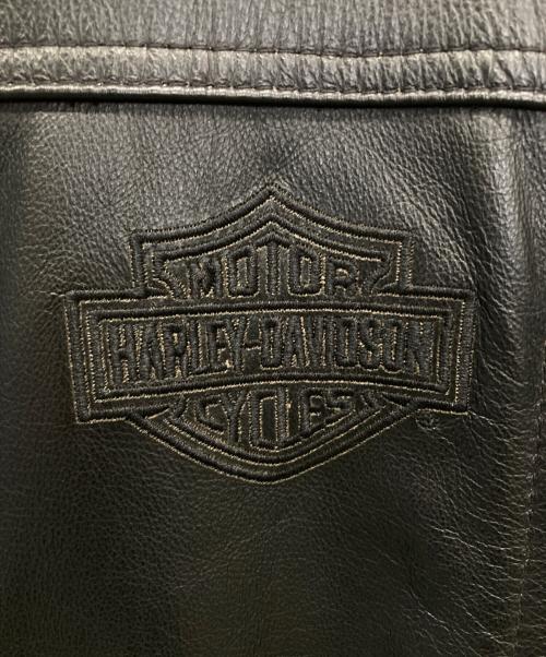 HARLEY-DAVIDSON（ハーレーダビッドソン）HARLEY-DAVIDSON (ハーレーダビッドソン) シングルライダースジャケット ブラック サイズ:Mの古着・服飾アイテム