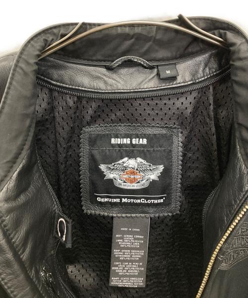 HARLEY-DAVIDSON（ハーレーダビッドソン）HARLEY-DAVIDSON (ハーレーダビッドソン) シングルライダースジャケット ブラック サイズ:Mの古着・服飾アイテム
