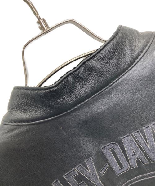 HARLEY-DAVIDSON（ハーレーダビッドソン）HARLEY-DAVIDSON (ハーレーダビッドソン) シングルライダースジャケット ブラック サイズ:Mの古着・服飾アイテム