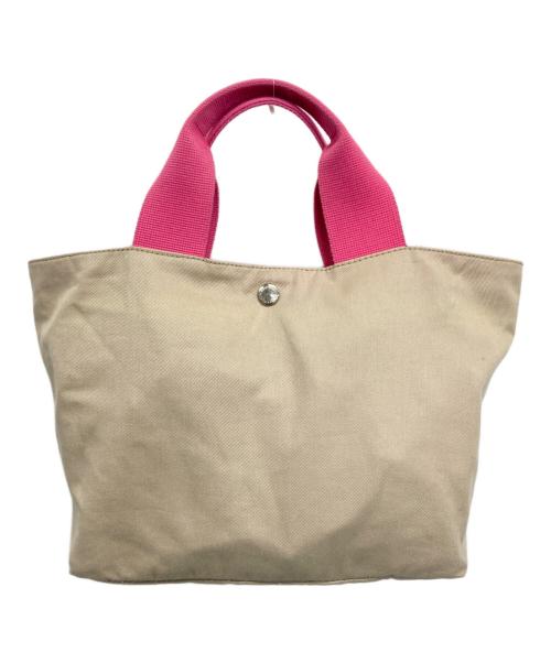 Herve Chapelier（エルベシャプリエ）Herve Chapelier (エルベシャプリエ) トートバッグ ベージュ×ピンクの古着・服飾アイテム
