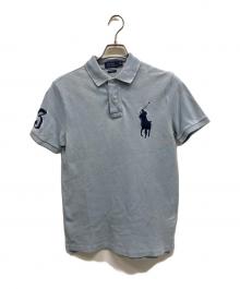 POLO RALPH LAUREN（ポロ・ラルフローレン）の古着「ポロシャツ」｜スカイブルー×ネイビー