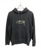 stussyステューシー）の古着「Stussy Wear Applique Hoodie」｜ブラック