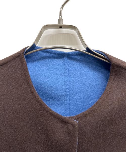 SIMPLICITE（シンプリシテ）SIMPLICITE (シンプリシテ) ノーカラーコート ブラウン サイズ:Ｍの古着・服飾アイテム