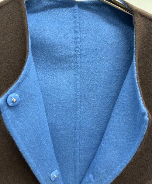 SIMPLICITE（シンプリシテ）SIMPLICITE (シンプリシテ) ノーカラーコート ブラウン サイズ:Ｍの古着・服飾アイテム