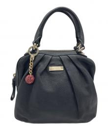 Kate Spade NEW YORK（ケイト・スペードニューヨーク）の古着「レザーハンドバッグ」｜ブラック