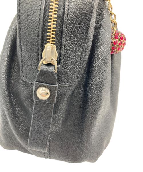 Kate Spade NEW YORK（ケイト・スペードニューヨーク）Kate Spade NEW YORK (ケイト・スペードニューヨーク) レザーハンドバッグ ブラックの古着・服飾アイテム
