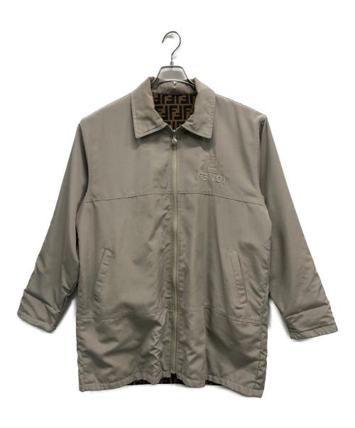 FENDI JEANS（フェンディ ジーンズ）FENDI JEANS (フェンディ ジーンズ) リバーシブルジャケット ベージュ×ブラウン サイズ:-の古着・服飾アイテム
