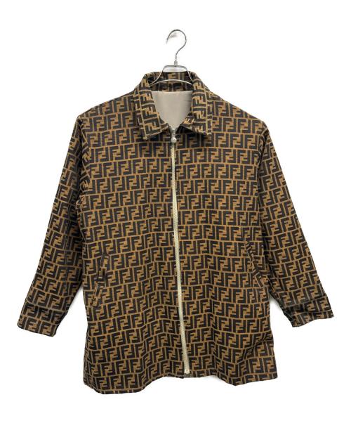 FENDI JEANS（フェンディ ジーンズ）FENDI JEANS (フェンディ ジーンズ) リバーシブルジャケット ベージュ×ブラウン サイズ:-の古着・服飾アイテム