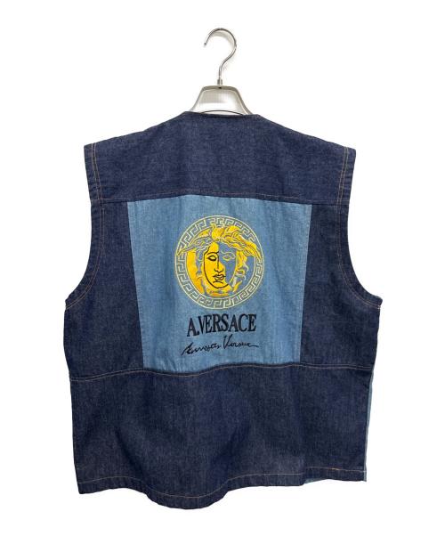 A.VERSACE（アルフレッドヴェルサーチ）A.VERSACE (アルフレッドヴェルサーチ) デニムベスト インディゴブルー サイズ:不明の古着・服飾アイテム