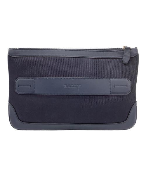 BALLY（バリー）BALLY (バリー) クラッチバッグ ネイビー×レッドの古着・服飾アイテム