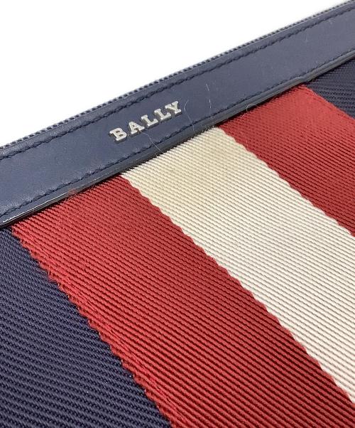 BALLY（バリー）BALLY (バリー) クラッチバッグ ネイビー×レッドの古着・服飾アイテム