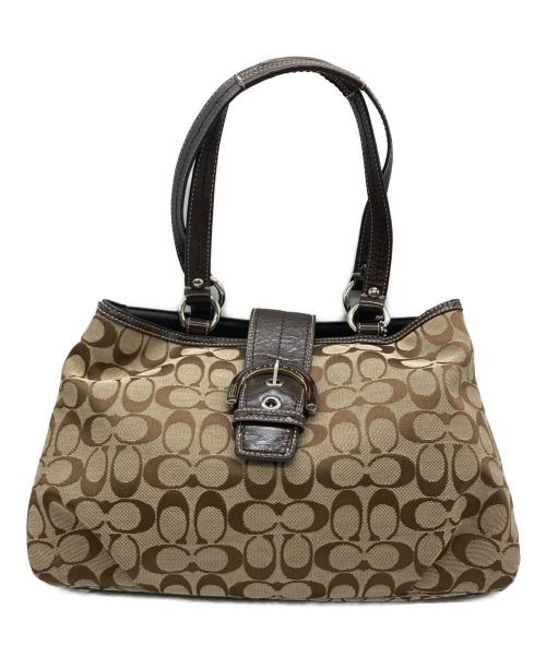 COACH（コーチ）COACH (コーチ) トートバッグ ベージュ×ブラウンの古着・服飾アイテム