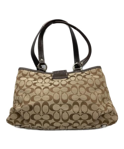COACH（コーチ）COACH (コーチ) トートバッグ ベージュ×ブラウンの古着・服飾アイテム