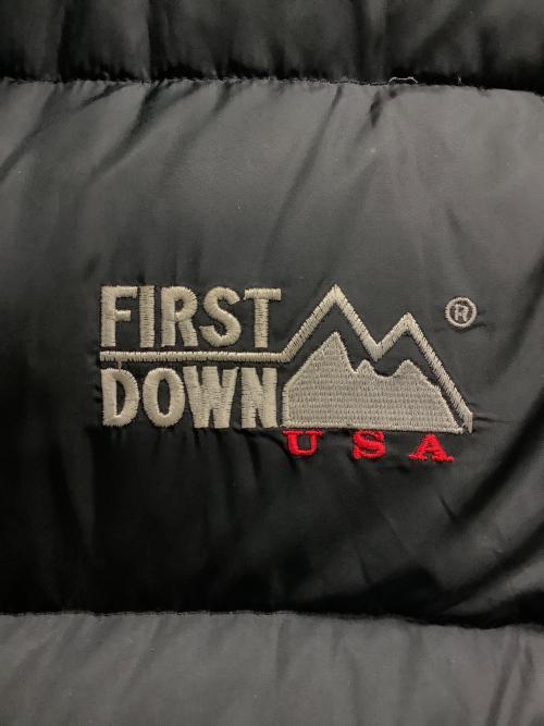 FIRST DOWN（ファーストダウン）FIRST DOWN (ファーストダウン) リバーシブルダウンジャケット ブラック×ブラウン サイズ:XLの古着・服飾アイテム