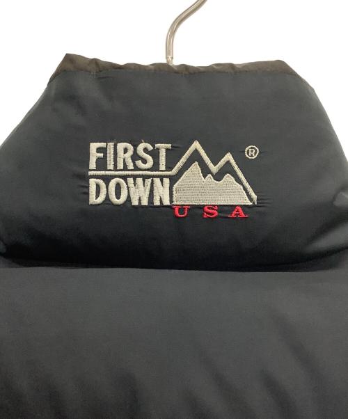 FIRST DOWN（ファーストダウン）FIRST DOWN (ファーストダウン) リバーシブルダウンジャケット ブラック×ブラウン サイズ:XLの古着・服飾アイテム