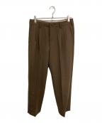 STEVEN ALANスティーブンアラン）の古着「VIN/WL 2PLEATED PANTS-BOLD/パンツ」｜ブラウン