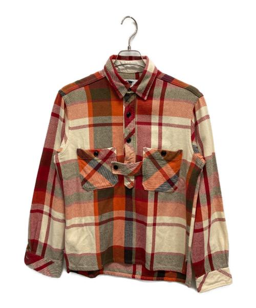 Engineered Garments（エンジニアド ガーメンツ）Engineered Garments (エンジニアド ガーメンツ) 長袖シャツ オレンジ×アイボリー×レッド サイズ:SIZE Sの古着・服飾アイテム