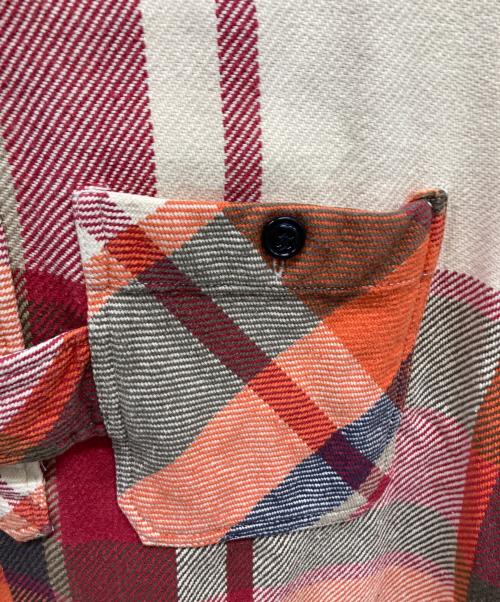 Engineered Garments（エンジニアド ガーメンツ）Engineered Garments (エンジニアド ガーメンツ) 長袖シャツ オレンジ×アイボリー×レッド サイズ:SIZE Sの古着・服飾アイテム