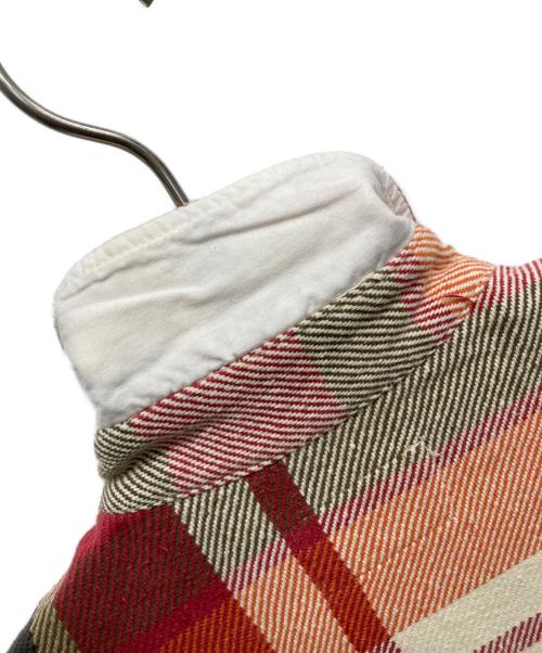 Engineered Garments（エンジニアド ガーメンツ）Engineered Garments (エンジニアド ガーメンツ) 長袖シャツ オレンジ×アイボリー×レッド サイズ:SIZE Sの古着・服飾アイテム